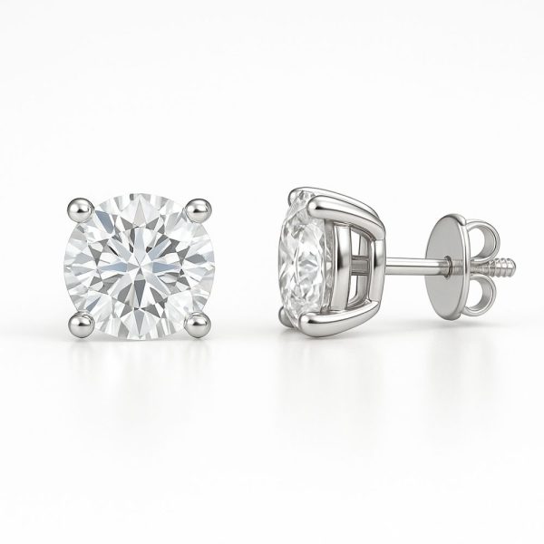 Classic Four - Prong Diamond Stud Earrings