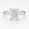 Emerald Cut Diamond Solitaire Diamond Ring (3)