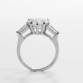 Heart Brilliant & Tapered Baguette Three-Stone Diamond Ring (2)