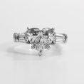 Heart Brilliant & Tapered Baguette Three-Stone Diamond Ring (4)