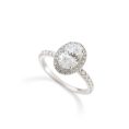 Oval Brilliant Classic Halo Diamond Ring