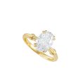 Oval Brilliant Fluted-Band Diamond Ring