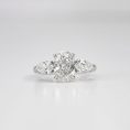 Oval Brilliant & Pear Three-Stone Diamond Ring (2)