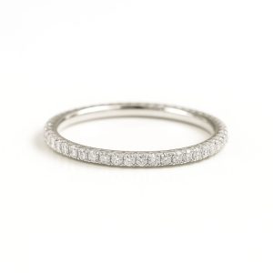 Pavé Diamond Full-Circle Band in White Gold
