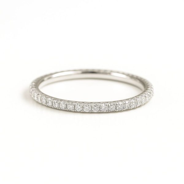Pavé Diamond Full - Circle Band in White Gold