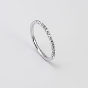 Pavé Diamond Half-Circle Band