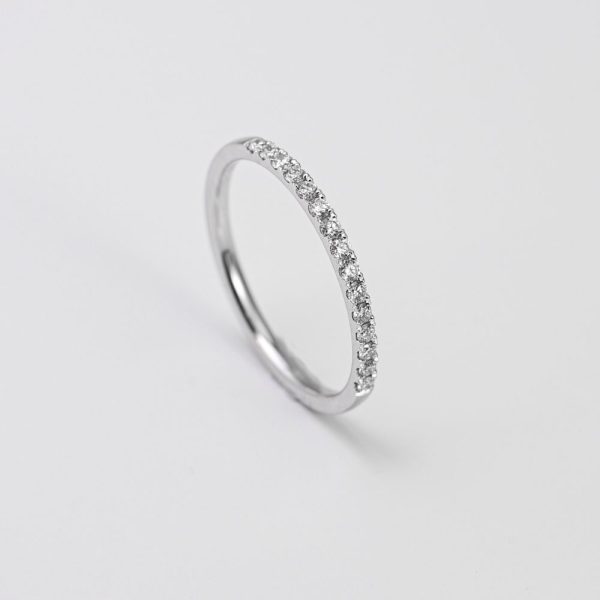 Pavé Diamond Half - Circle Band