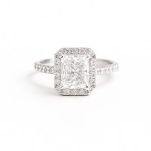 Radiant-Cut Classic Halo Diamond Ring