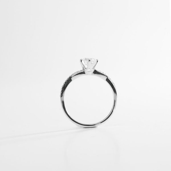 Round Brilliant Pavé-Band Diamond Solitaire Ring (2) Round Brilliant Pavé-Band Diamond Solitaire Ring (2)