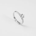 Round Brilliant Pavé-Shoulder Diamond Solitaire Ring