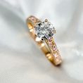 Round Brilliant Pink-Accent Diamond Solitaire Ring (2)