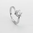 Round Brilliant Twist-Shoulder Diamond Solitaire Ring