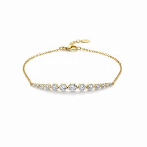 Aurora Graduated Halo Bracelet (Round Brilliant)